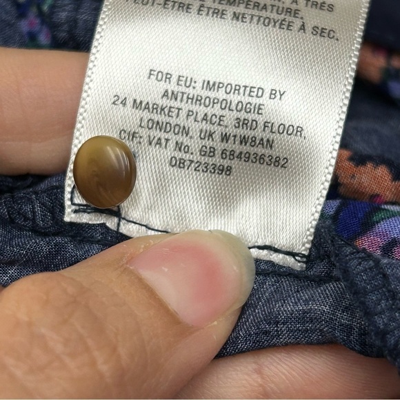 Anthropologie Maeve Aldin bird button down shirt - Picture 8 of 9